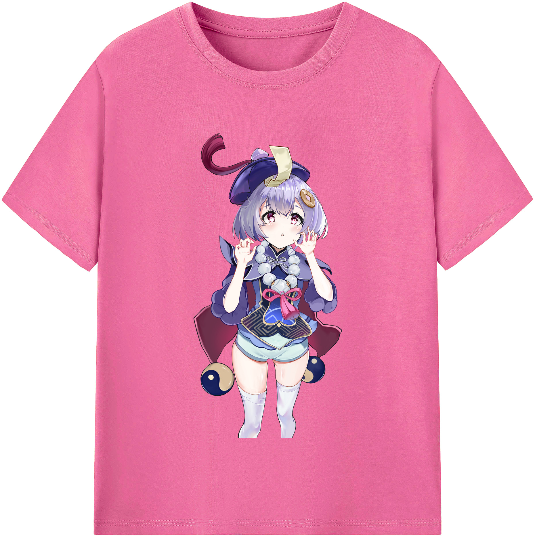 げんし神 七七 なな  genshin Nana レディースカジュアルプリントTシャツ（綿100％）